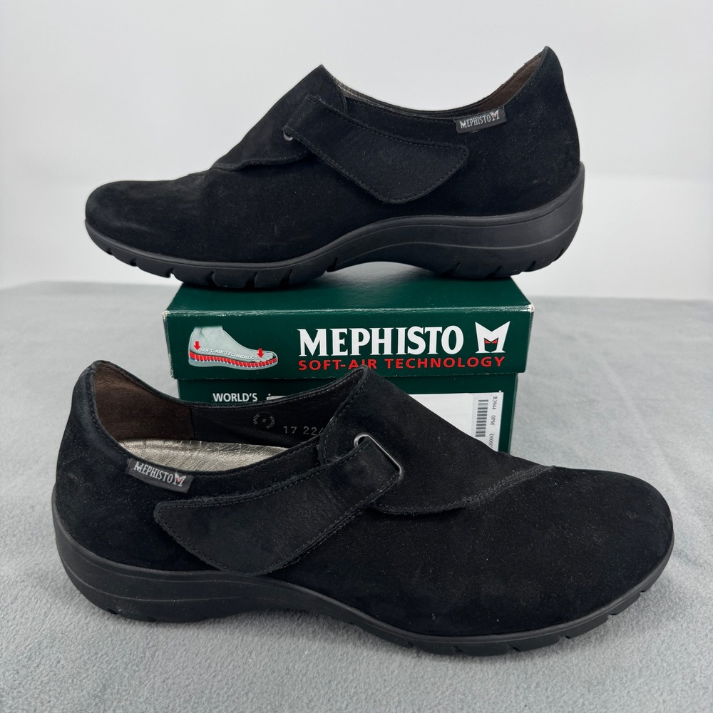 Mephisto Luce Black Suede Walking Comfort Shoes Womens 8.5 US 6 EUR 224040061